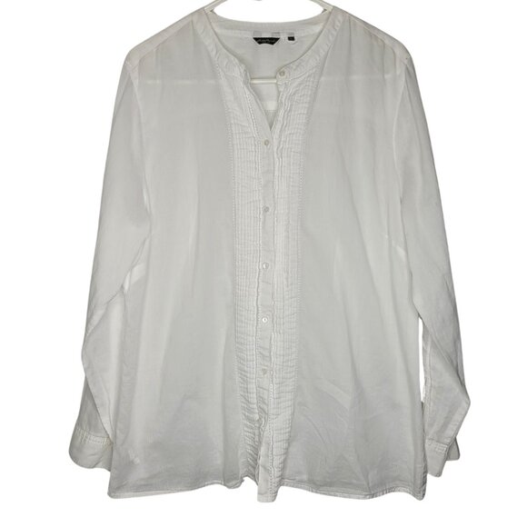 100% Cotton White Button Down Shirt Size XL - Picture 1 of 4